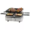 PROFI COOK raclettegrill PC-RG 1301 för 4 personer med vändbar gjutjärnsplatta, rostfritt stålhölje 501301