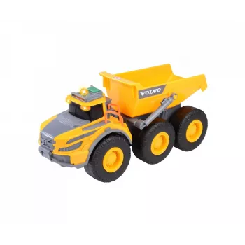 Dickie Toys Volvo A60H ledad dumper 1:24 skala anläggningsfordon med ljus och ljud 203723007