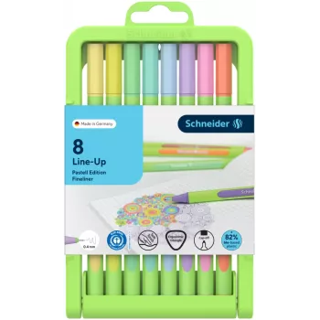 Schneider Line-Up fineliner pennset 0,4 mm olika färger (8 pennor, 191088)