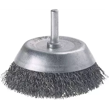 Wolfcraft toppborste med 1/4 inch (6,3 mm) skaft, 50 mm knuten ståltråd, 12500 varv/min, modell 2108000