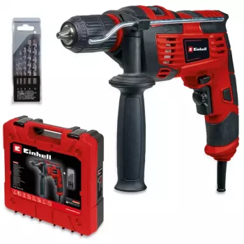 Einhell TC-ID 720/1 E Kit slagborrmaskin 720 W med 5-delat borrset och bärväska 4259846
