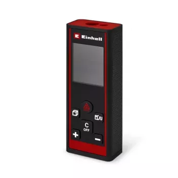 Einhell TC-LD 60 R laseravståndsmätare 60 m räckvidd, area, volym, Pythagoras, IP54, belyst LCD, Soft Grip, inklusive väska och batterier 2270082