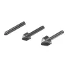 Wolfcraft 2504000 försänkningsset, 3-delat, 6/12/16 mm, verktygsstål, cylindrisk skaft