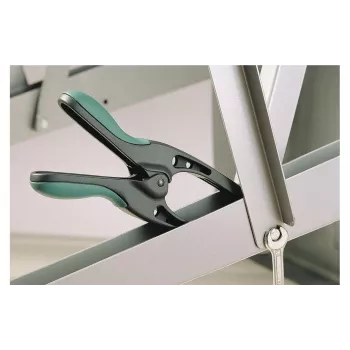 Wolfcraft MT 70 fjädertving med spetsiga käftar, 70 mm spännvidd, glasfiberförstärkt polyamid, svart/röd 3633000