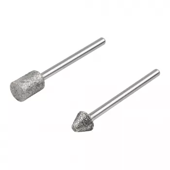 Wolfcraft 5989000 diamantslipstiftsset, cylindriskt & spetskoniskt, 2-delat