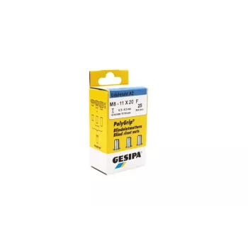 GESIPA PolyGrip® Blind Rivet Nut M8 Stainless Steel A2, 11x20mm, 25 Pieces 1464837