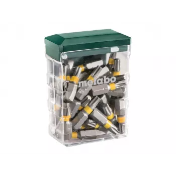 Metabo 626712000 25-delad TX20 Security Torx bitsats med magnetisk bithållare
