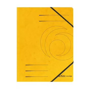 Herlitz easy orga A4 hörnspännmapp, gul, 5-pack