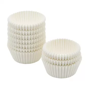 FACKELMANN 21615 muffins- & cupcakeformar, fettbeständigt bakplåtspapper, vit, 5,0 cm diameter, 250 st