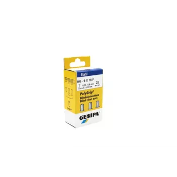 Gesipa 1464839 Blind Rivet Nut M6 x 18 mm Steel, 25 Pieces