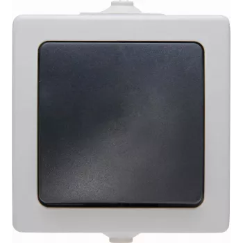 Heinrich Kopp 565756004 växelströmbrytare insats, svart-grå, infälld, 10A 250V
