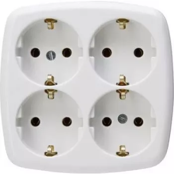 HEINRICH KOPP Paris Schuko-uttag typ F, infälld, vit, 16 A, 250 V, barnsäkring 121001009