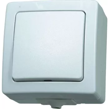 HEINRICH KOPP Paris polarvit infälld ljusbrytare 10A 250V AC växel-/frånslagsbrytare med belysningsalternativ 565702005