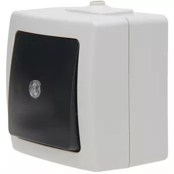 Kopp 566356003 ljusbrytare, termoplast, svart-grå