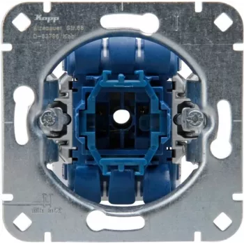 HEINRICH KOPP 507700003 infälld växelbrytarinsats, aluminium, 250V, 10AX, IP20, skruvklämmor, lock och ram ingår ej