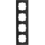 HEINRICH KOPP HK07 PURE 4-fack täckram, matt svart 407150007