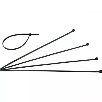 HEINRICH KOPP 328404090 buntband 300 mm x 4,8 mm svart UV-beständigt väderbeständigt 50-pack