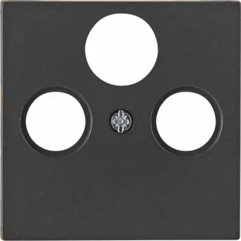 Heinrich Kopp HK07 antennanslutning centralplatta mattsvart 1-fack 491050001