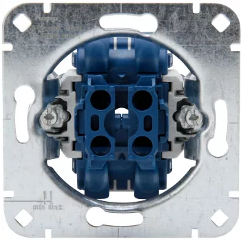 HEINRICH KOPP serieströmbrytareinsats, infälld, 2-fack, 250 V, 10 A, skruvklämmor, termoplast, IP20 507500007