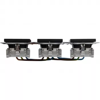 HEINRICH KOPP HK07 KombiQuick 3-fack horisontell Schuko-uttagsinsats antracit 133315008