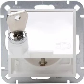 HEINRICH KOPP Schuko-uttag med lock, utanpåliggande, IP44, grå, 1-fack, 16 A, 250 V, Paris-serien 951529001
