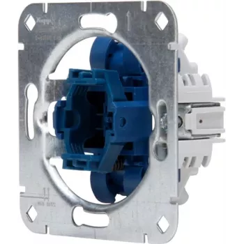 HEINRICH KOPP infälld tryckknapp, växelkontakt, 250V 10AX, med glimlampa och nolledarklämma, aluminium 508700004