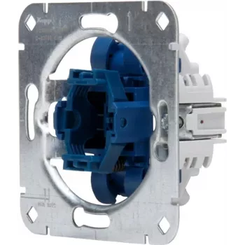HEINRICH KOPP 508400005 infälld tryckknappsinsats, växelkontakt, 250V, 10AX, IP20, aluminium