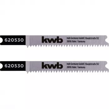 kwb 620530 bimetallsticksågsblad för laminat och trä, T-skaft, 2-pack