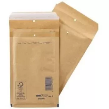 aroFOL CLASSIC 2/B Padded Envelopes, 14 x 22.5 cm, Brown, 200 Pieces (2FVAF000002)