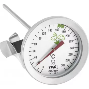 TFA Dostmann 14.1024 analog utomhustermometer, vit, väggmontering, -30 till +50 °C