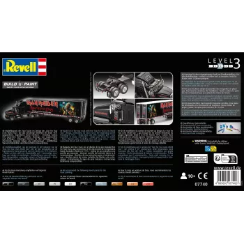 Revell 07740 Tour Truck ”Iron Maiden”, modellbyggsats 1:32, nivå 3, 102 delar