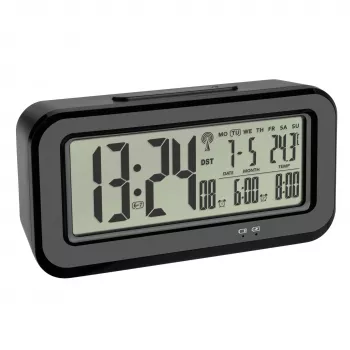 TFA Dostmann BOXX Digital Alarm Clock Black 60.2554.01