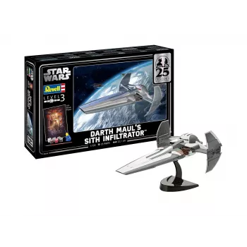 Revell 05638 Darth Mauls Sith Infiltrator 1:100 skala modellbyggsats presentask - Star Wars Episode I 25-årsjubileumsutgåva