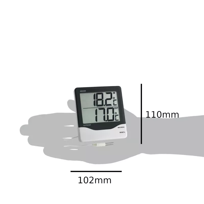 TFA Dostmann kabeltermometer svart-vit (30.1011.K)