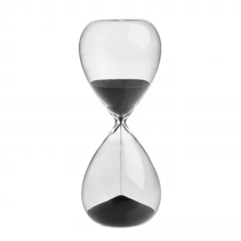 TFA Dostmann timglas transparent, antracit analog (18.6009.10.90)