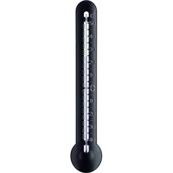 TFA Dostmann analog inomhus-/utomhustermometer, svart (12.3048)