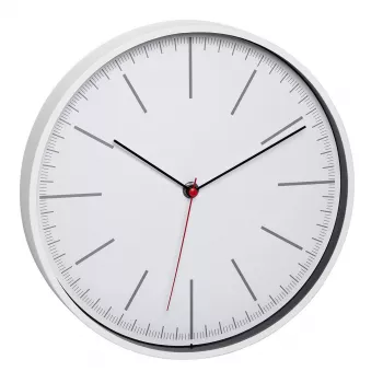 TFA Dostmann 60.3049.02 rund vit kvartsväggklocka
