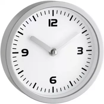 TFA Dostmann 60.3012 rund kvartsväggklocka silver