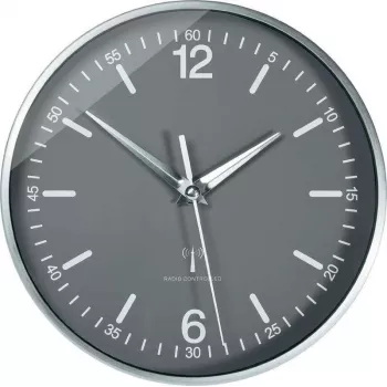 TFA Dostmann 60.3503 radioaluminiumväggklocka, svart