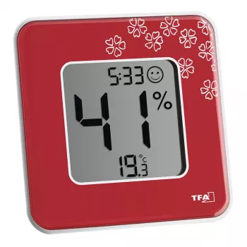 TFA Dostmann Style inomhus elektronisk hygrometer röd (30.5021.05)