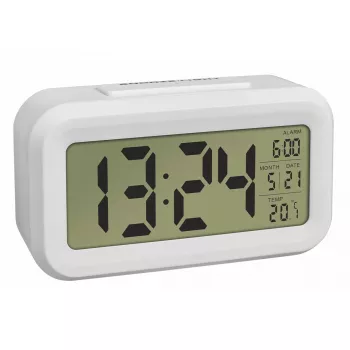 TFA Dostmann 60.2018.02 digital väckarklocka vit