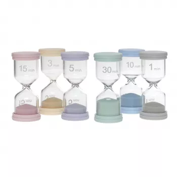 TFA Dostmann 18.6012.30 bastu-timglas, 15 minuter, naturträram, vit sand, väggmonterbar, 360° roterbar