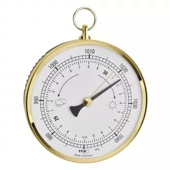 TFA Dostmann analog barometer med mässingsring 29.4025.32