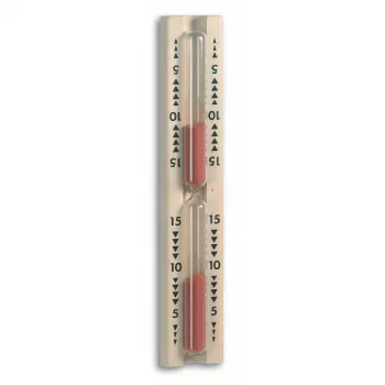 TFA Dostmann bastu-timglas, bokträ, 15 minuter, väggmonterad, 33 x 53 x 286 mm 40.1001