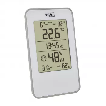 TFA Dostmann 30.5057.02 digital termo-hygrometer inomhus vit