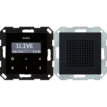 Gira 2280005 infälld UKV-RDS-radio med inbyggd högtalare