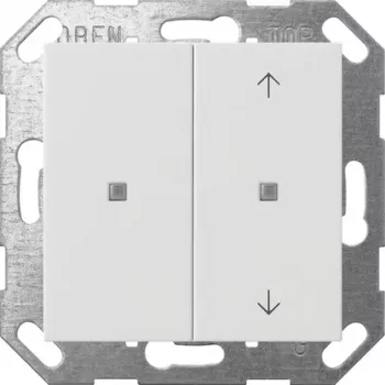 Gira KNX 2-fack vippströmbrytare med pilar, ren vit 517503