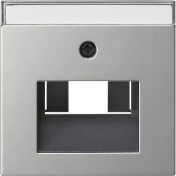 Gira System 55 täckplatta för UAE/IAE- och nätverksuttag, borstat rostfritt stål 0284600