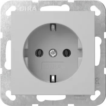 Gira System 55 SCHUKO-uttag-insats, grå 4466015