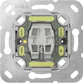 GIRA 384200 knapp-av-insats, 2-polig, NO, 250 V AC, 10 A, infälld
